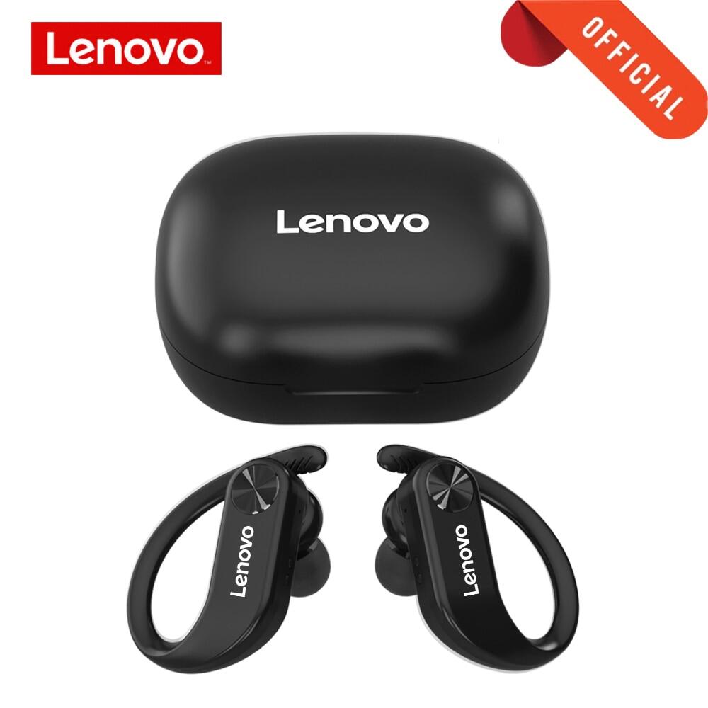 Lenovo LivePods LP7 TWS Bluetooth 5.0 Earbuds Ear Hook Headphone Wireless Sports Earphone IPX5 Waterproof HIFI Stereo Headset with Microphone Battery Display Fast Charge for Android iOS Phone
