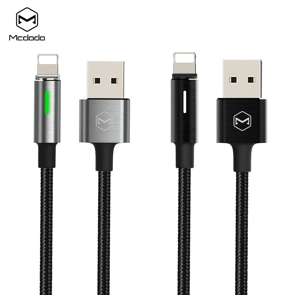 Mcdodo 3A USB A to Lightning fast charging cable Smart power-off data cable for iPhone 12 mini 12 Pro Max/11 Pro Max XS XR X 8 iPad IPod IOS 13 Smart fast charging cable