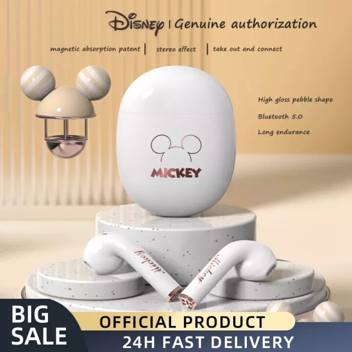 Disney Q1 TWS Bluetooth Earphone 5.0 Wireless Headset Waterproof Deep Bass Earbuds Sport Earphones