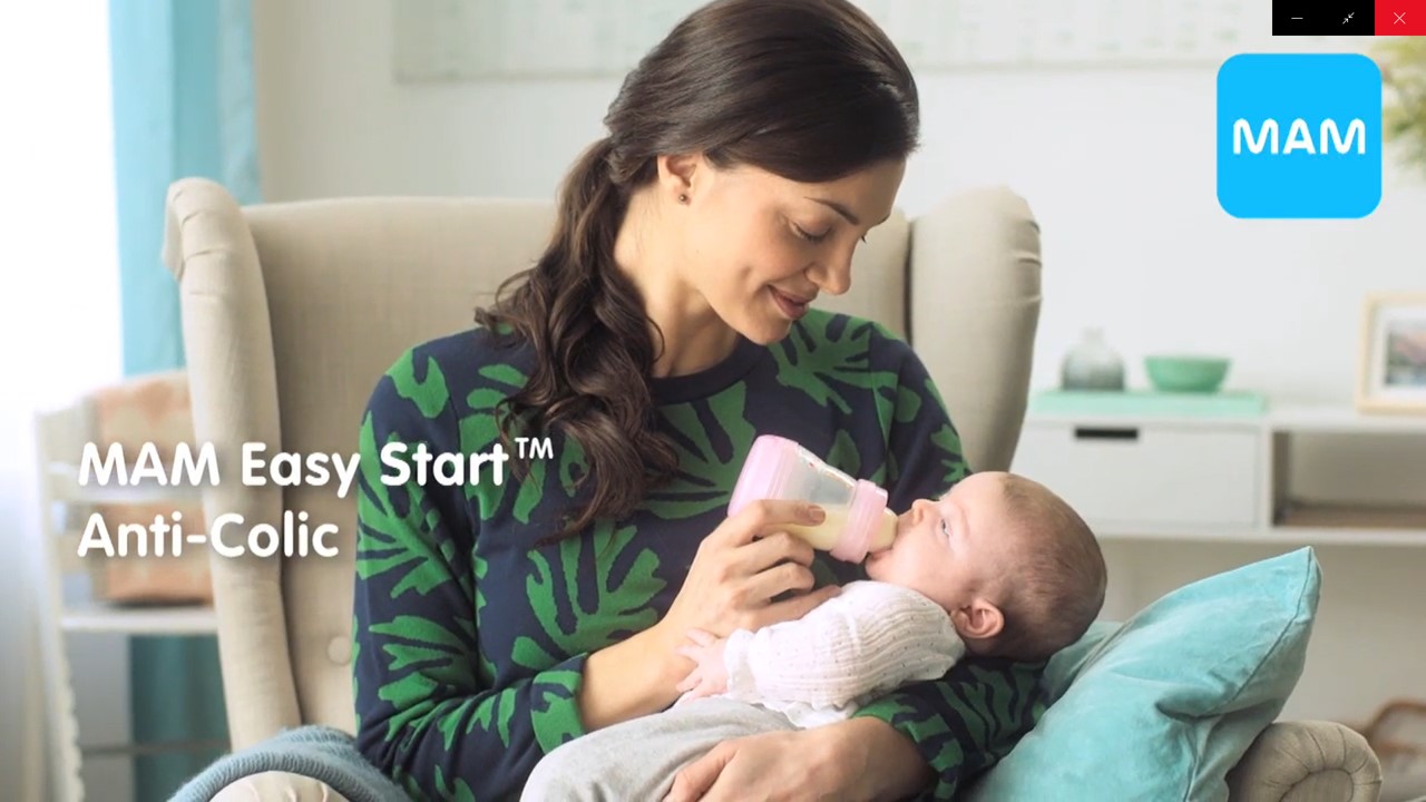 MAM Easy Start Anti Colic Self Sterilising Baby Bottle with Extra Slow Flow Silicone Teat (130ml)