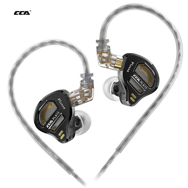 CCA PLA13 Wired Earphone Metal Orthodynamic Driver Microphone Bass Game Earbuds Headphone HiFi Music In Ear Monitor Headset